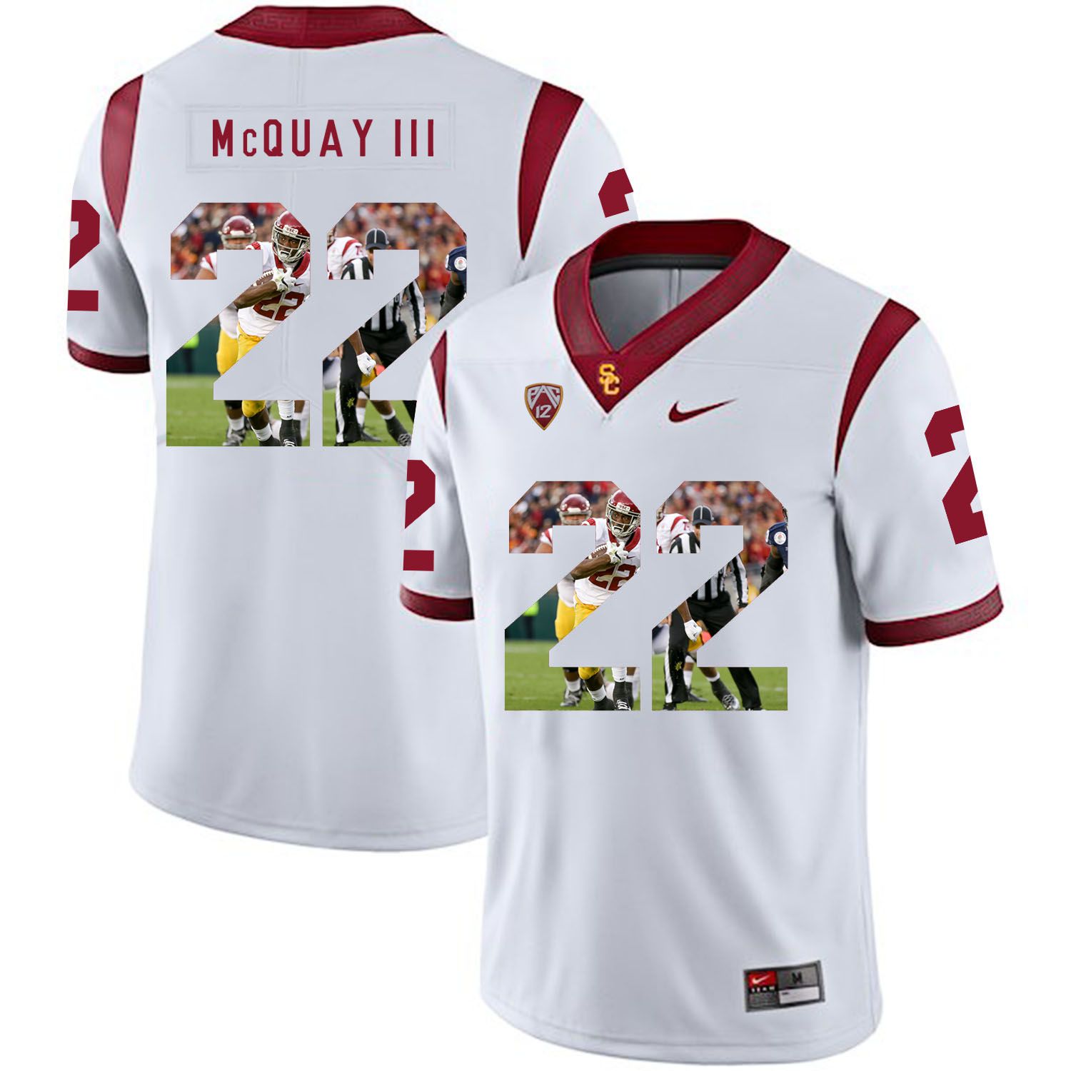Men USC Trojans #22 Mcquay iii White Fashion Edition Customized NCAA Jerseys